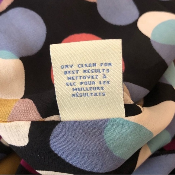 Odille for Anthropologie 100% Silk Multicolor Dot Ruffle Camisole Tank Top - Picture 7 of 7